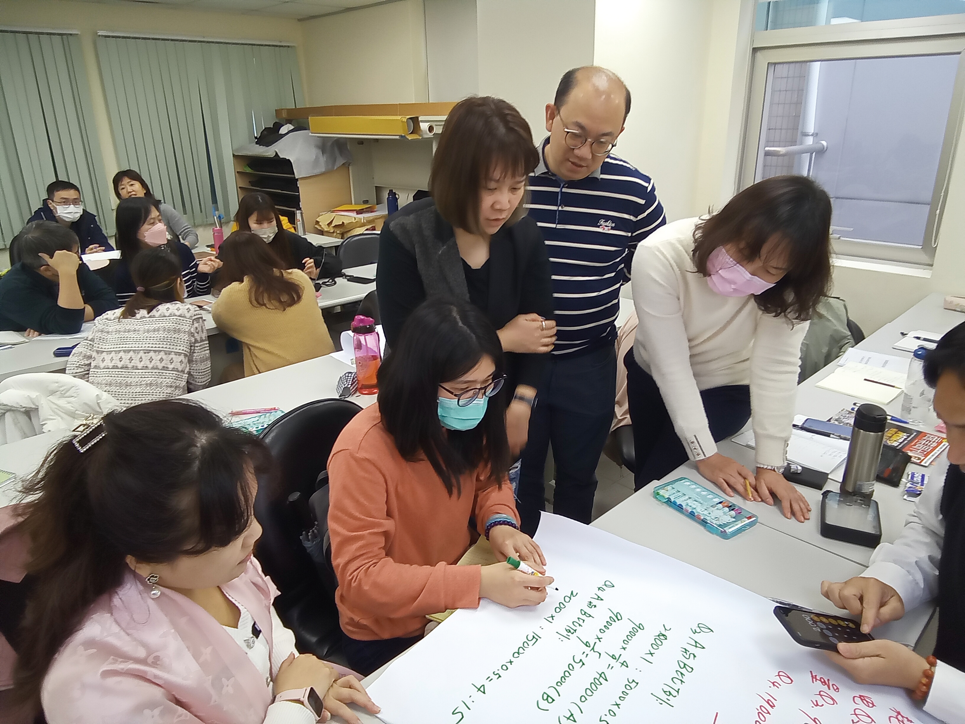 Class session at the Taiwan Tech Continuing Education Center's pre-employment training program.