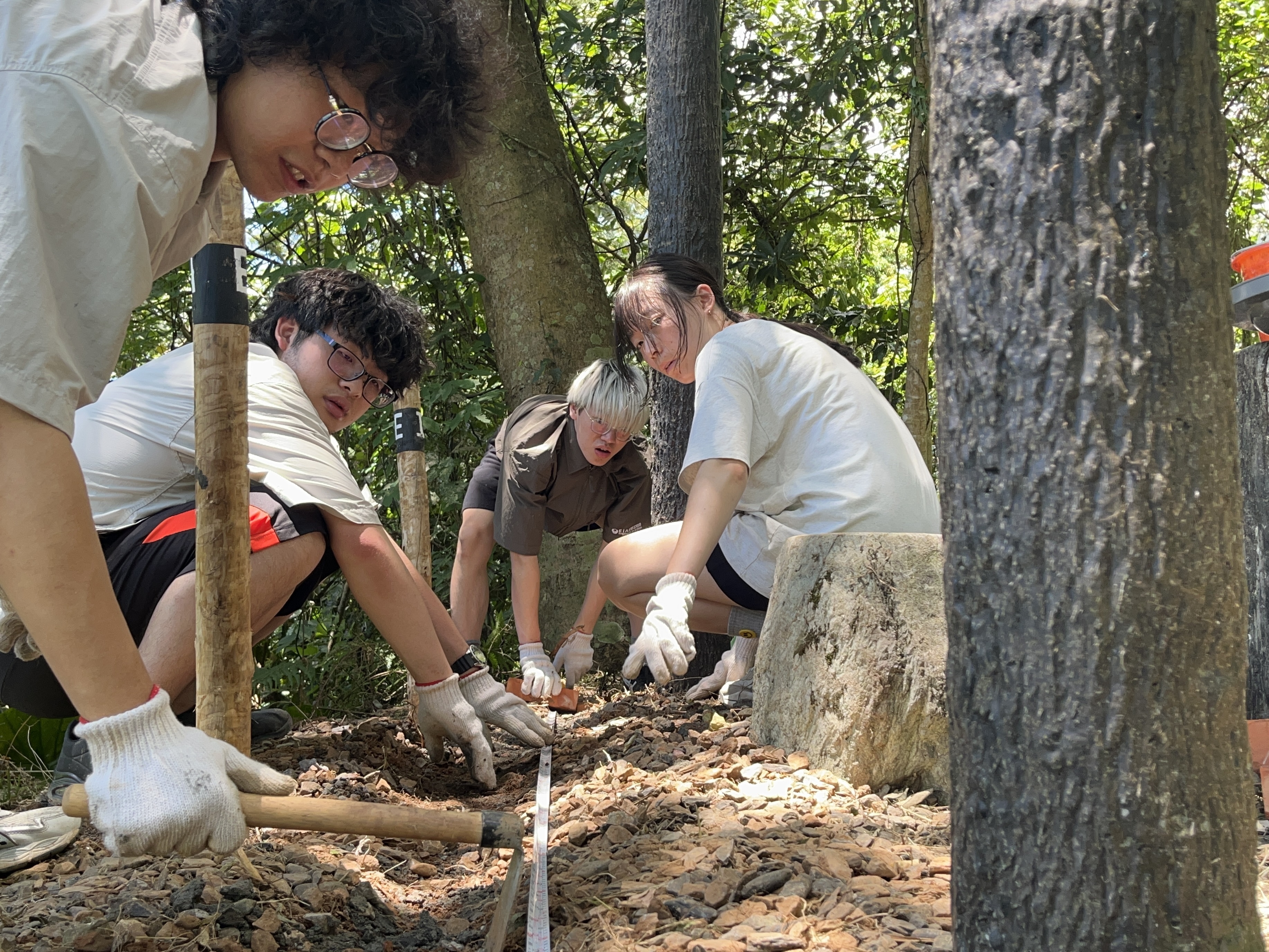 The She Mountain Trail team members worked together to restore the pavilion, providing a resting spot for residents and visitors alike.