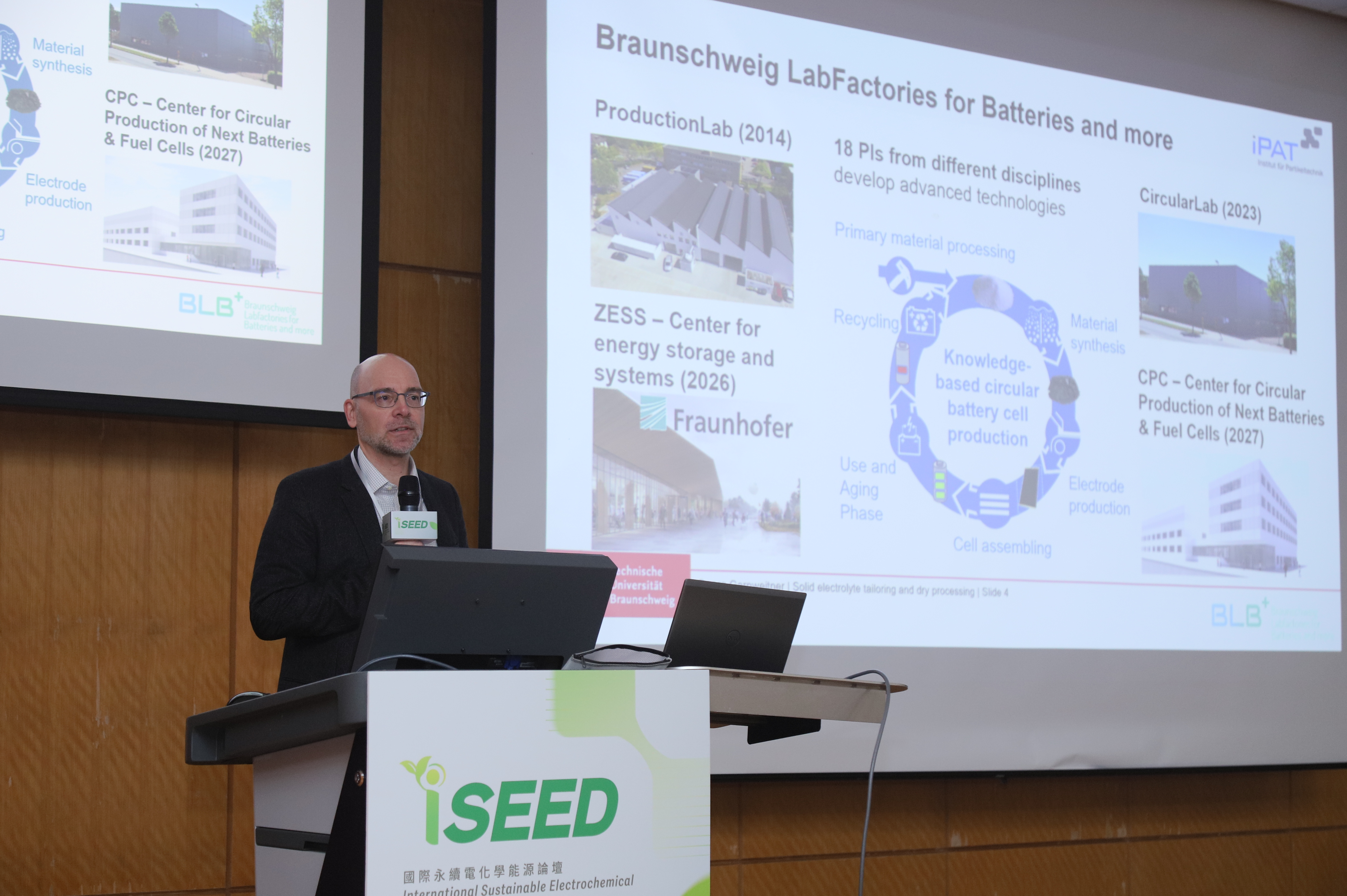 Professor Georg Garnweitner from Technische Universität Braunschweig, Germany, shared insights on the dispersion control of solid electrolytes and their applications in dry-processing for solid-state battery electrodes.