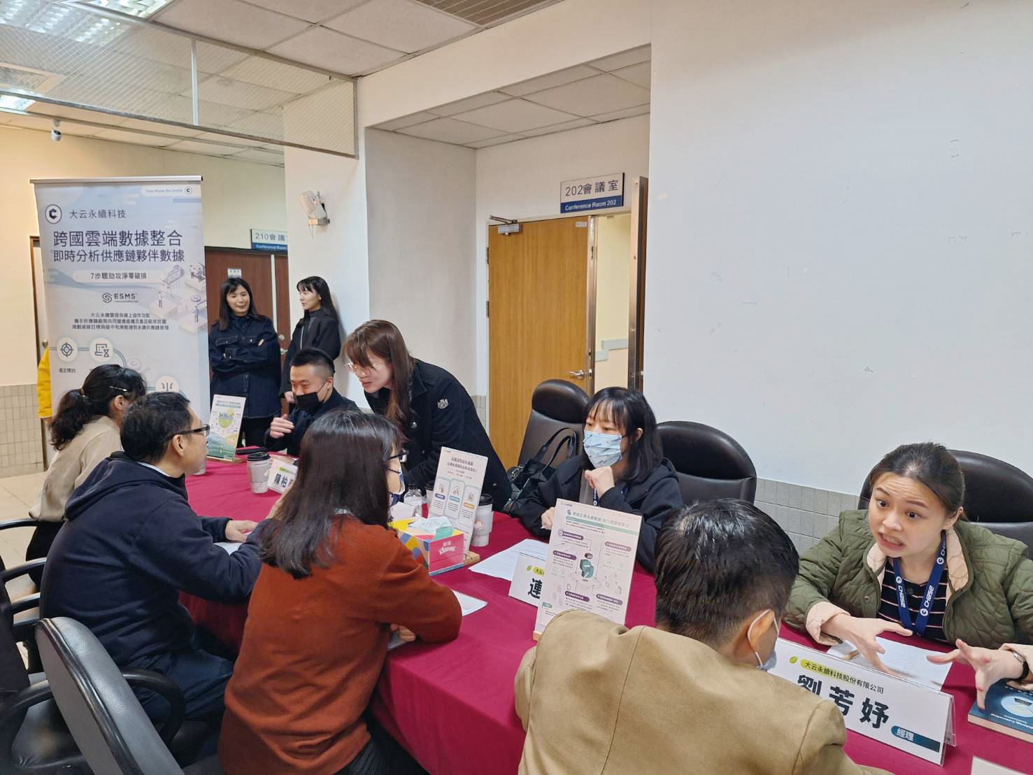 Employment matchmaking situation for the pre-employment training program at Taiwan Tech Continuing Education Center.