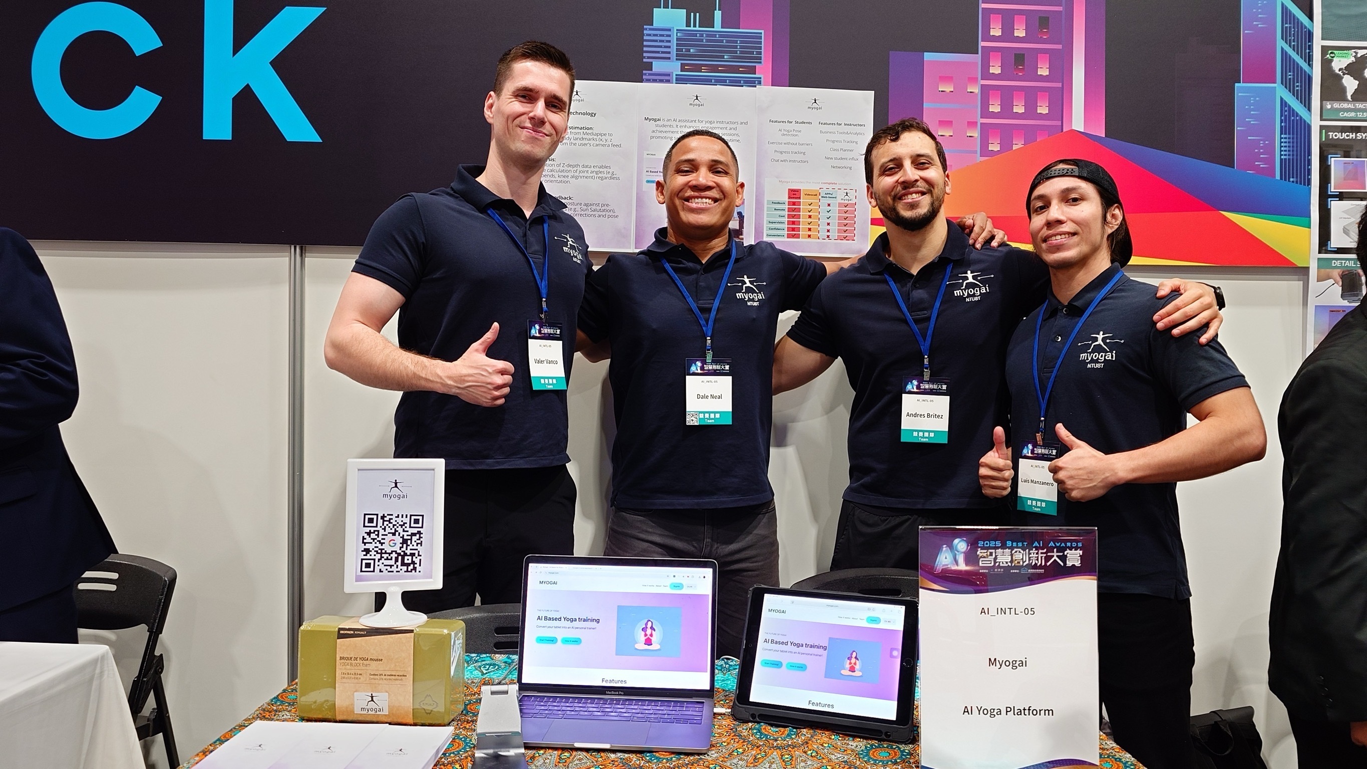 The team participated in the Smart Innovation Competition. From left to right: Valer Vanco, Dale Neal, Andres Britez, and Luis Manzanero.