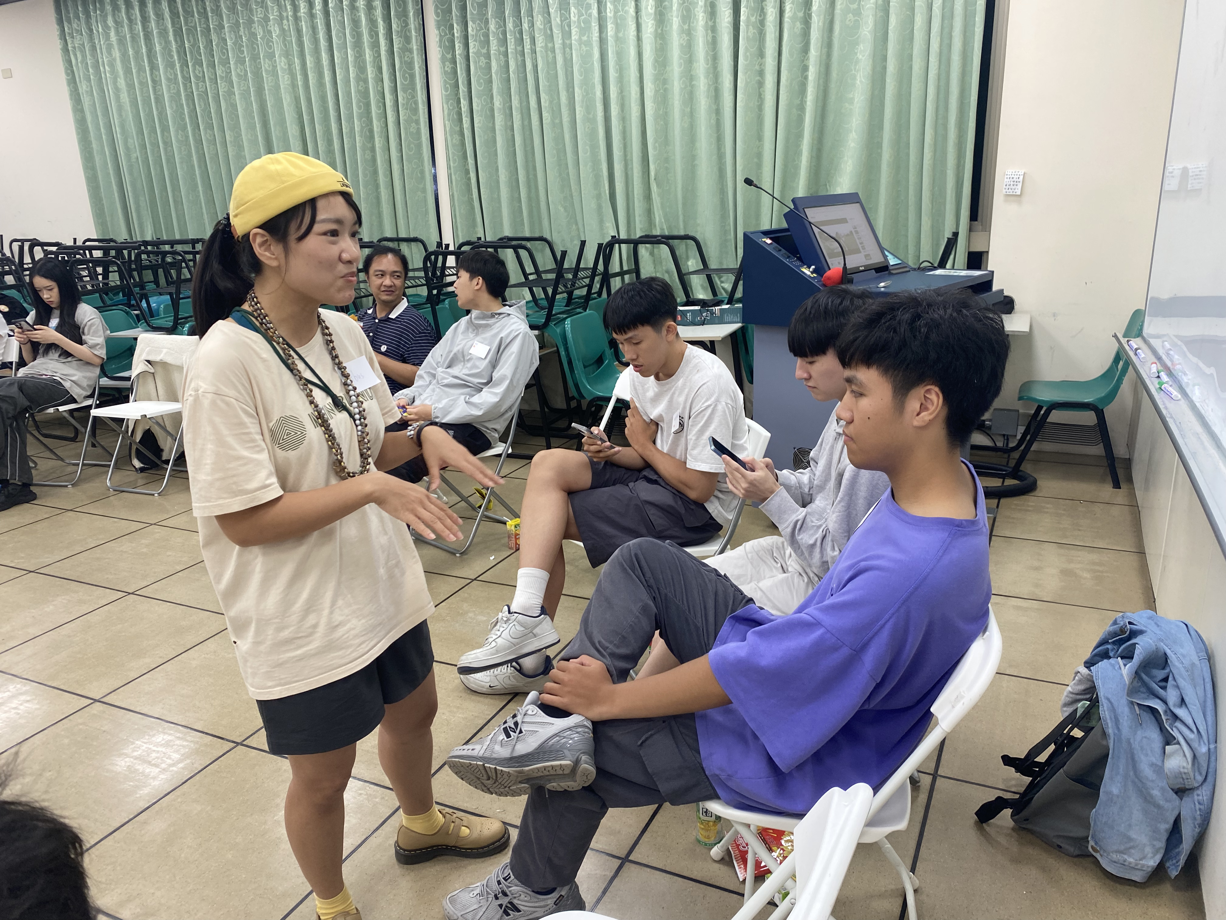 Instructor Yi-Chun Cheng (left) noted that about half of the students agreed that identity affects their lives, but they also believed they have the agency to shape their own paths.
