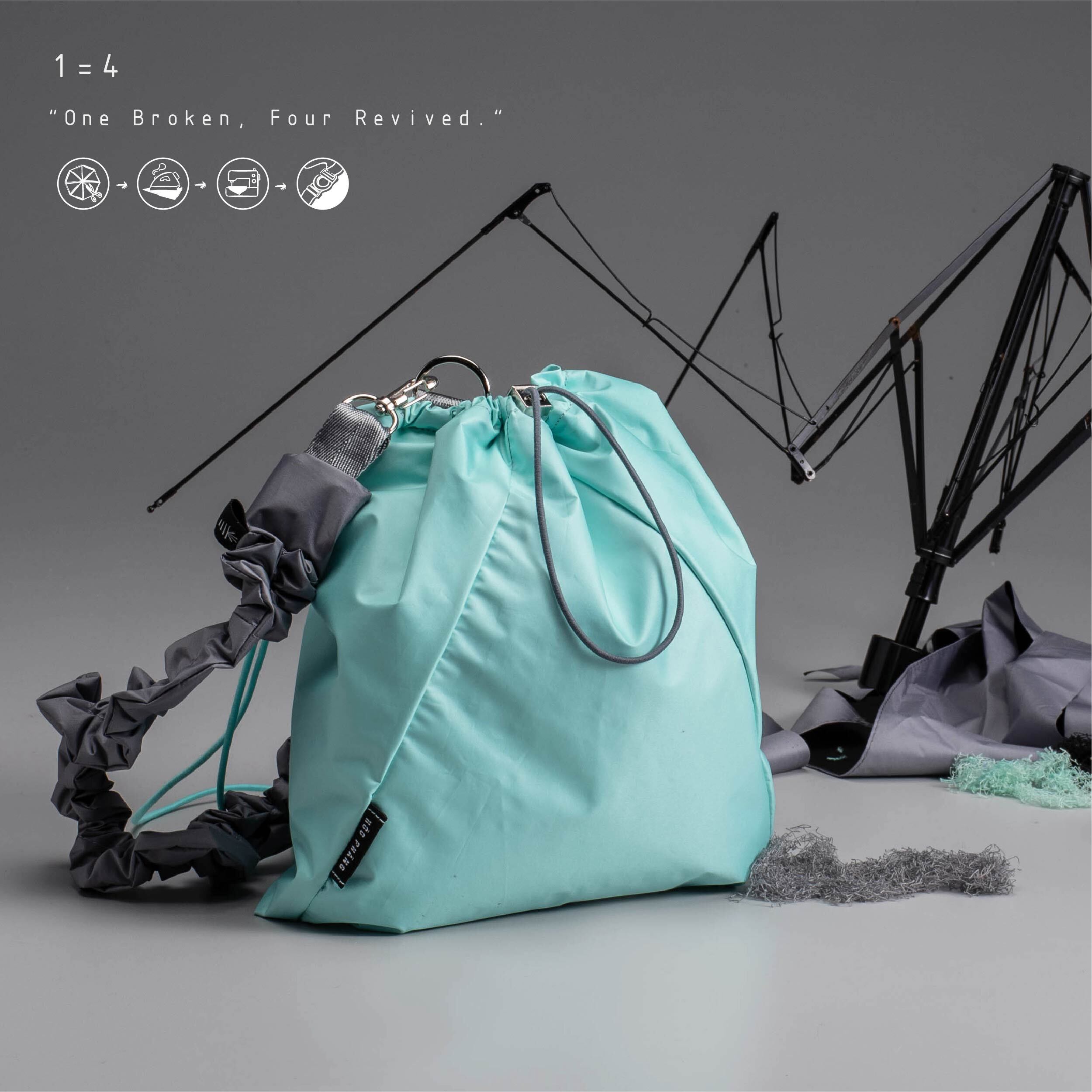 The “Rain Seam HŌO-PHĀNG” brand series of bags is made with over 90% secondary umbrella fabric. Each set of products helps reduce the waste of more than five umbrellas and indirectly cuts down on 35 kilograms of carbon emissions generated during material production.