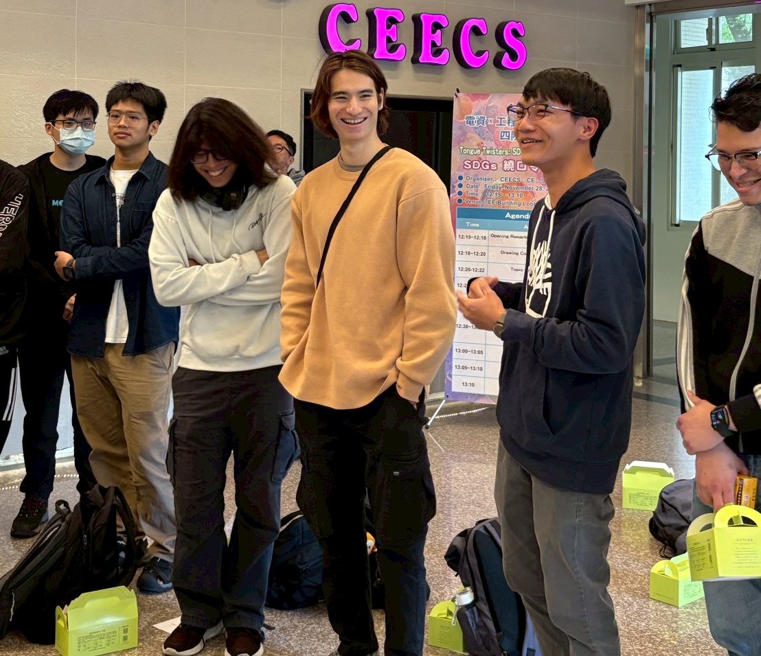 International and local students are engaging in lively discussions.